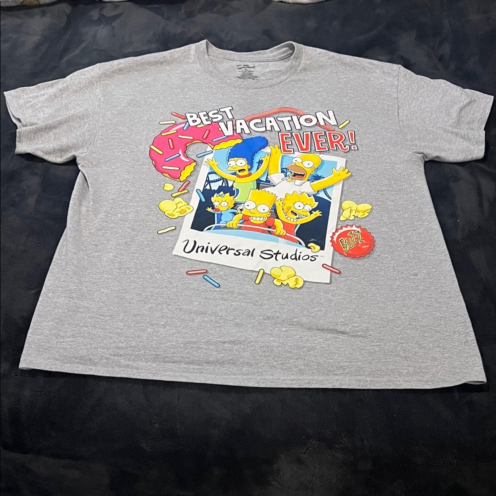 Universal Studios The Simpsons Gray Graphic T-Shirt XL